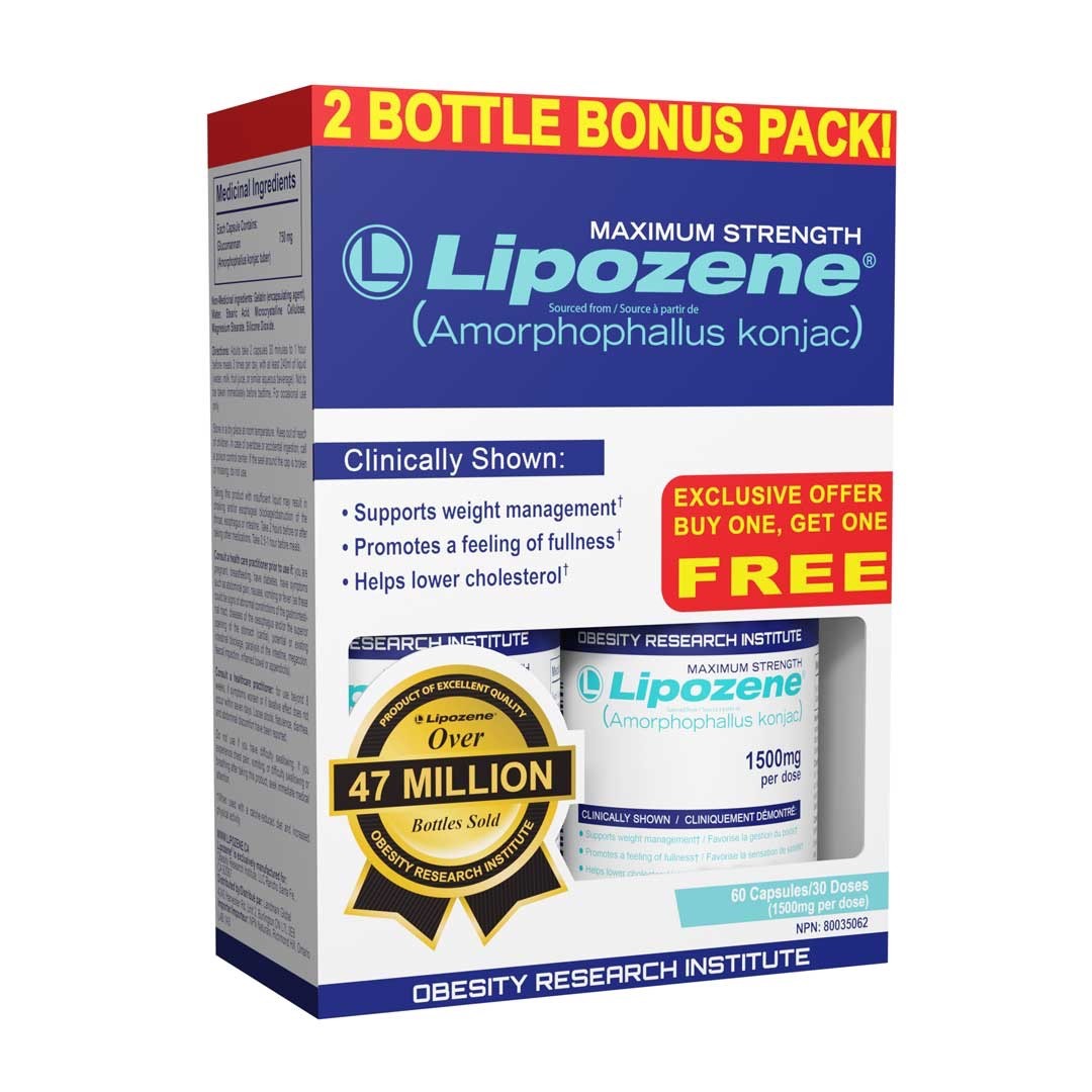 Lipozene Official Store - (2 x 30 Count)  60 Capsules - Canadian Retail Label
