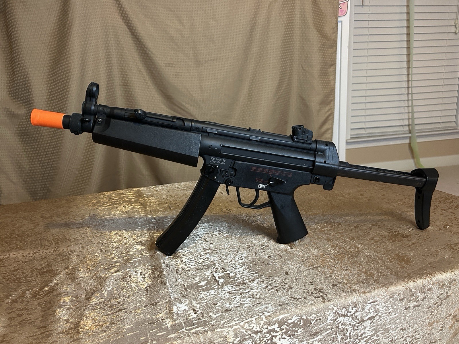 Very Rare Echo1USA MP5A5 Airsoft AEG With Spare Mag - Tested And Working Great Very Rare Echo1USA MP5A5 Airsoft AEG With Spare Mag - Tested And Working Great