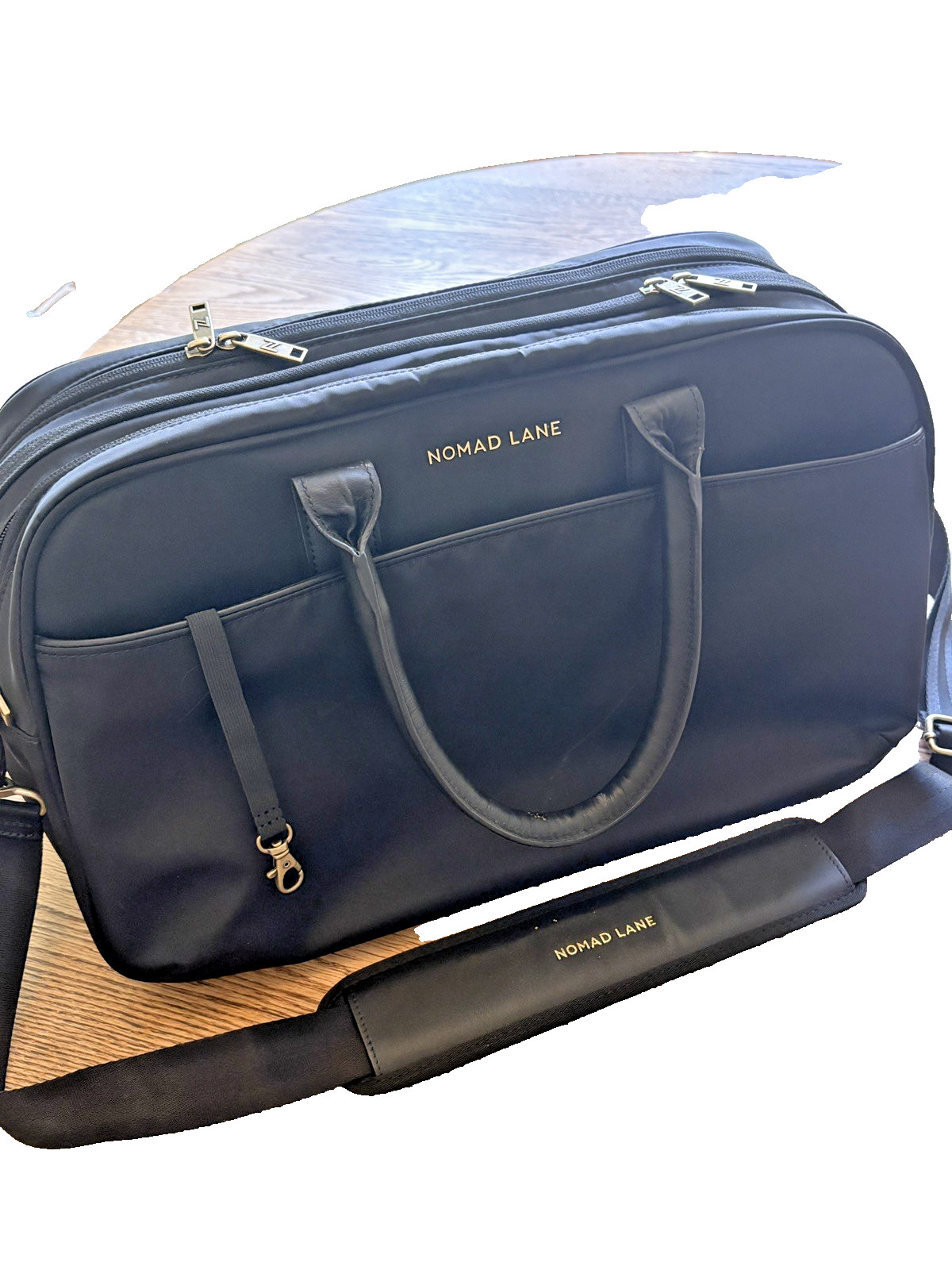 Nomad Lane Bento Bag, Under Seat Personal Carry-On Luggage, Weekend Bag, Black.