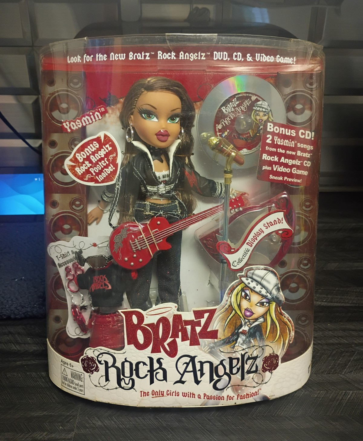 Bratz Rock Angelz Yasmin Doll 2005 Original 1st Edition Vintage NIB MGA W/CD