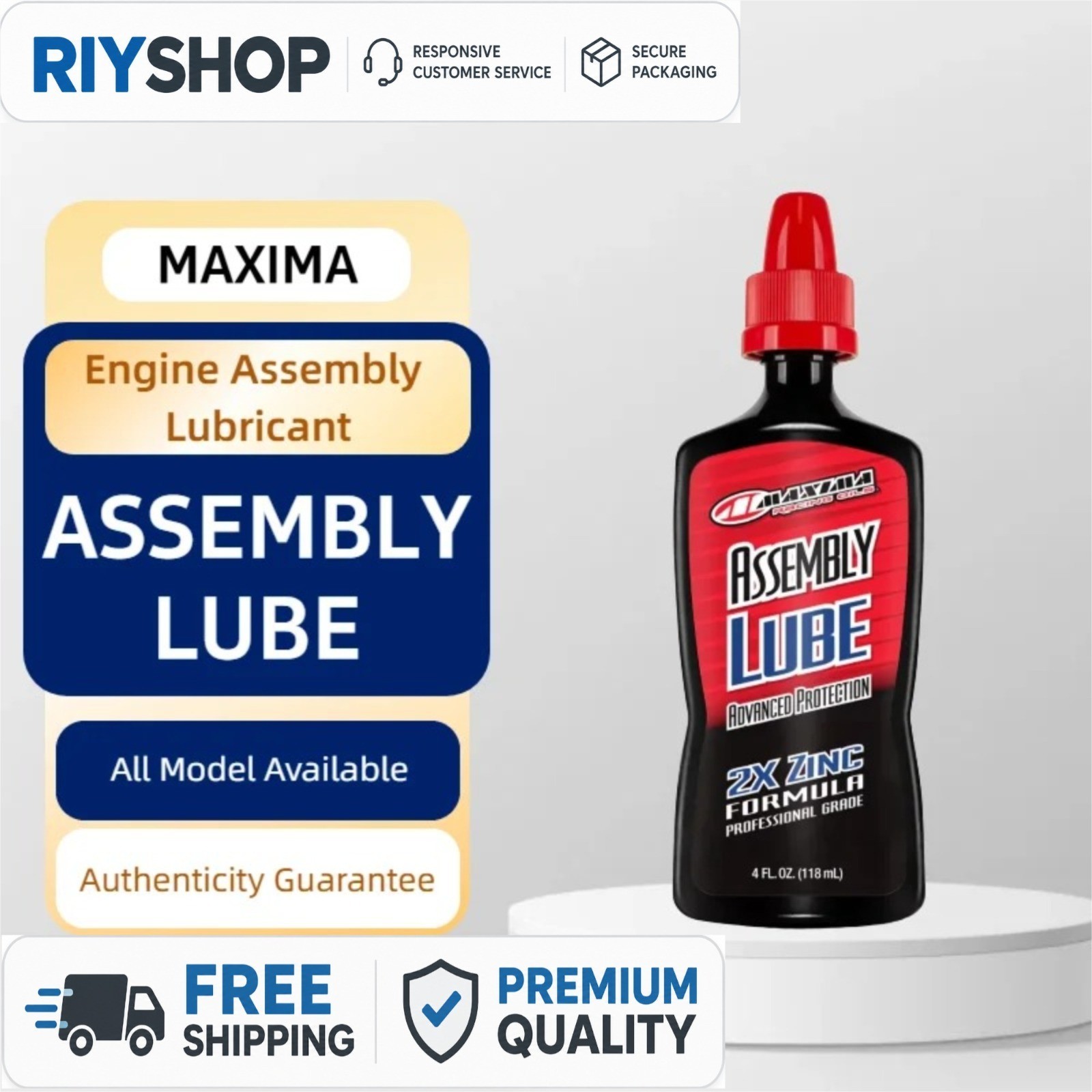 MAXIMA Assembly Lube 2X Zinc Anti-Wear Engine Assembly Lubricant 118ml