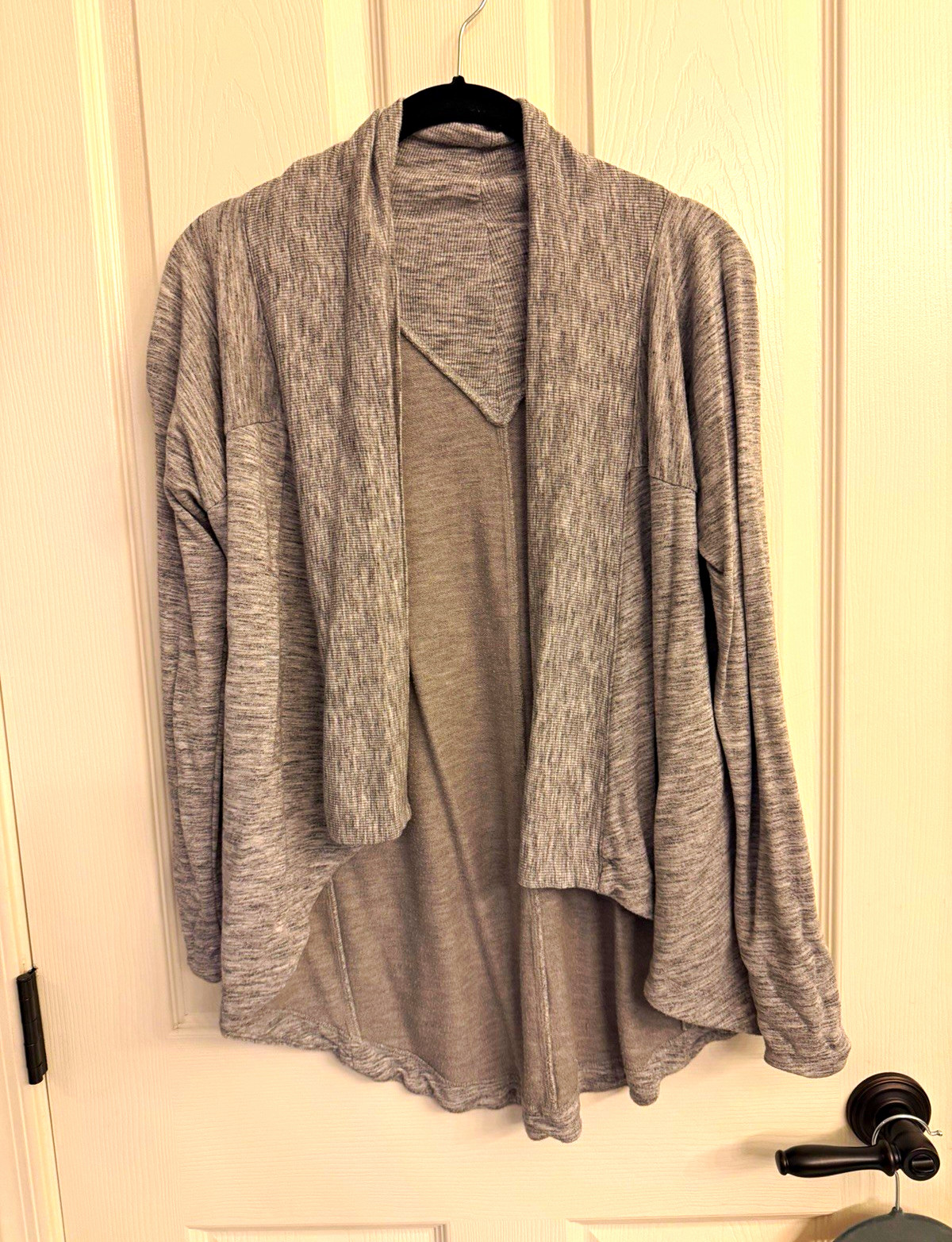 Athleta Women’s Gray Open Front Shawl Collar Cardigan Sweatshirt XS