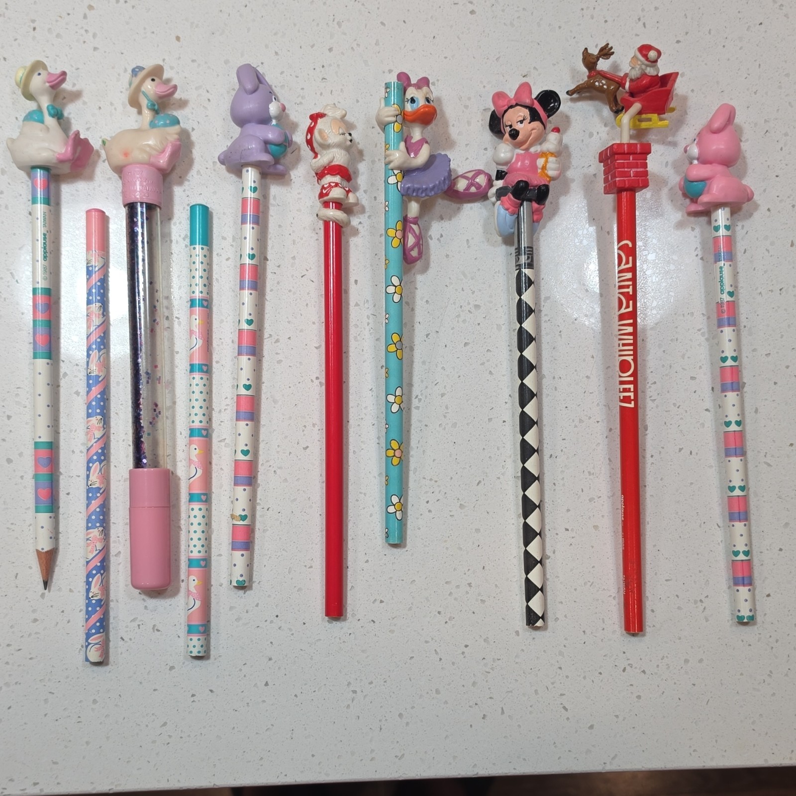 10pc Vintage Applause Disney Minnie Daisy Pencil Topper Pen Lot Y2K...
