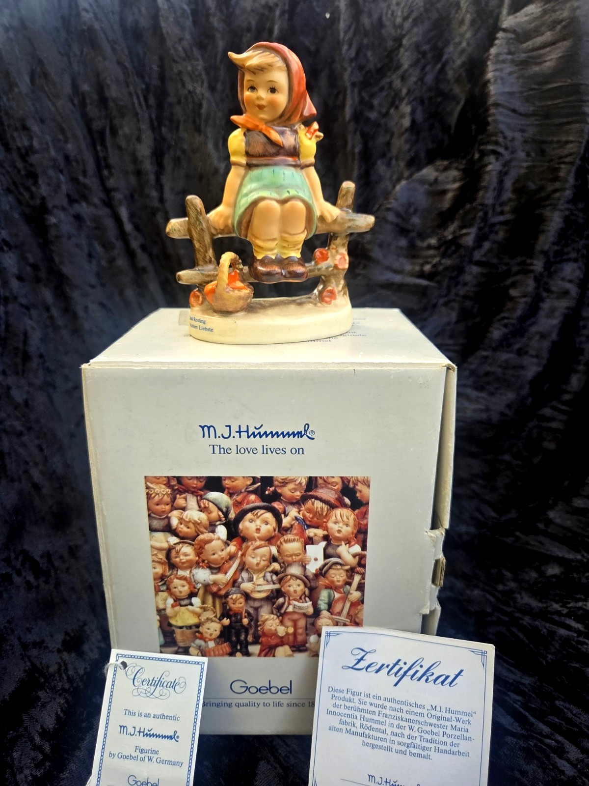 Goebel Hummel Figurine 1112 3/0 Just Resting Girl Mint in Box 4 Goebel Hummel Figurine 1112 3/0 Just Resting Girl Mint in Box 4