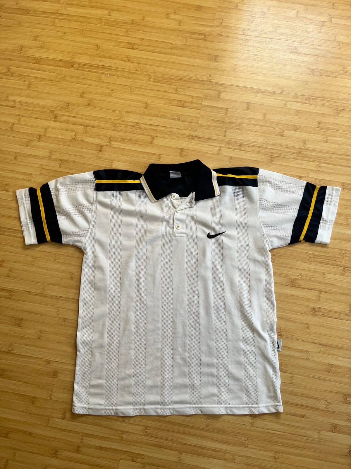 Vintage 90s Nike Mesh Polo Shirt White