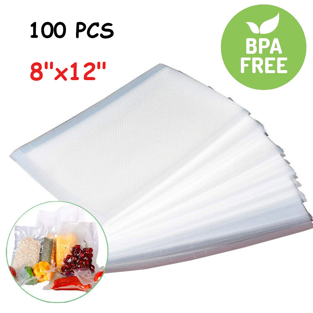 500/1000 Quart Vacuum Sealer Bags 8x12 7x10 Embossed Food Saver Storage Package