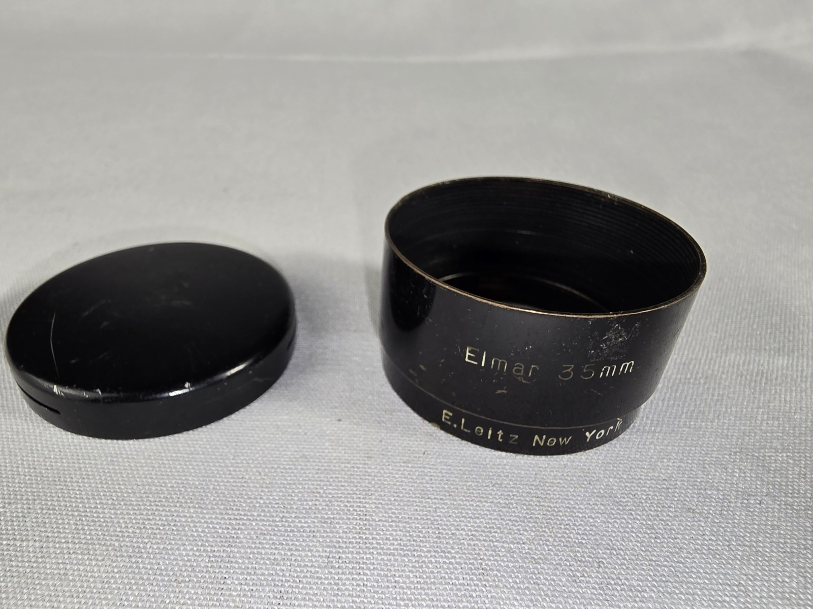 Original Leica Hood (FLQOO) Elmar 3.5 cm Black E. Leitz Wetzlar Germany