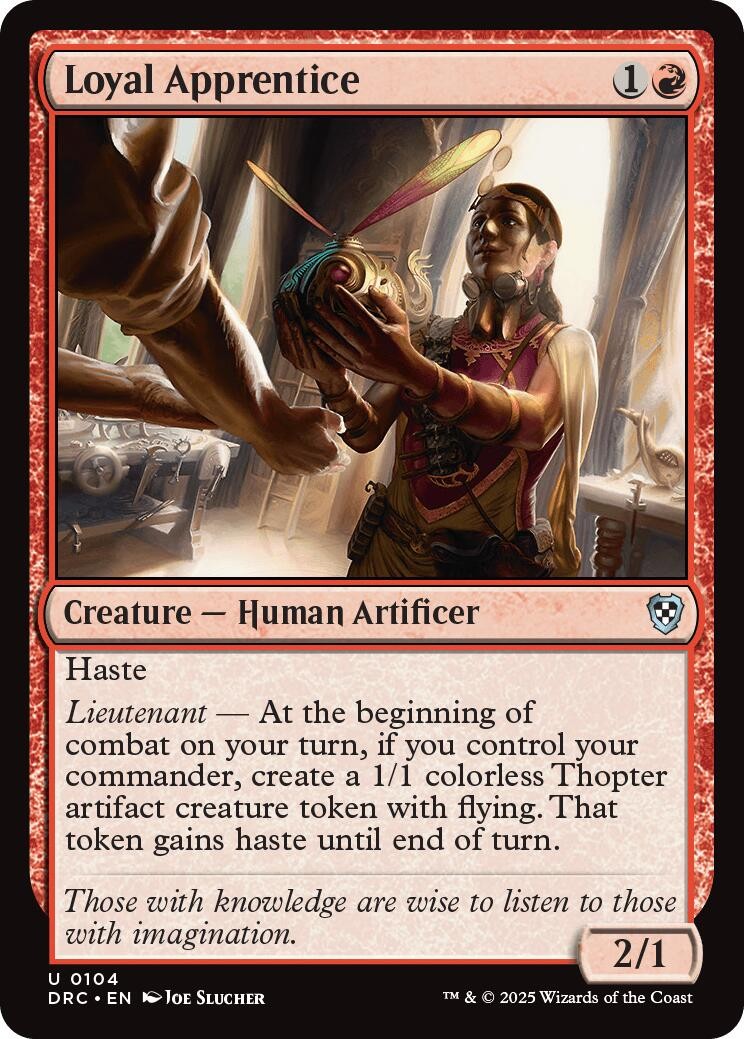 NM - Loyal Apprentice DRC - 104 Commander: Aetherdrift
