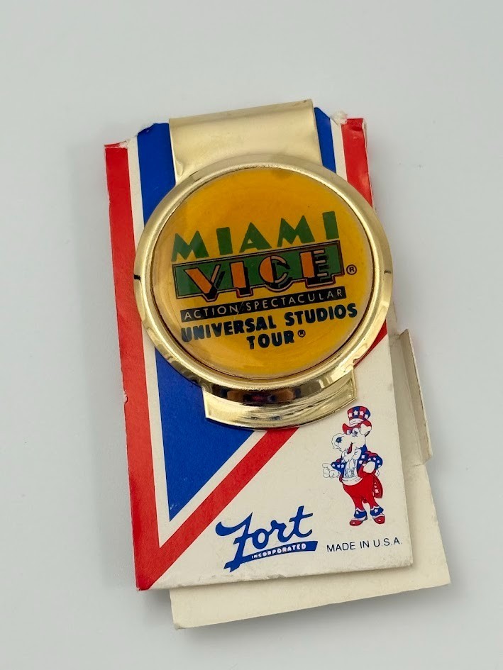 Miami Vice Universal Studios Tour Money Clip Souvenir Vtg 1980s Hollywood Miami Vice Universal Studios Tour Money Clip Souvenir Vtg 1980s Hollywood