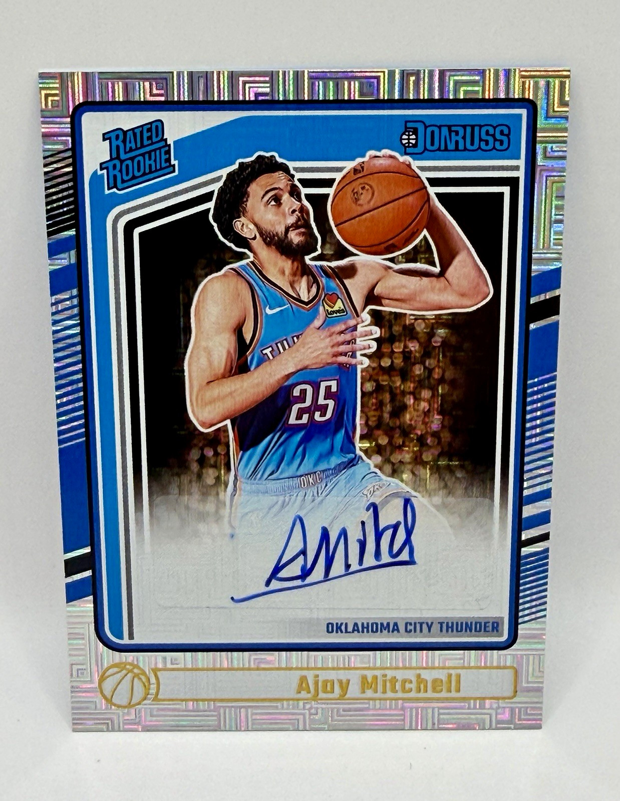 2024-25 Donruss Choice Ajay Mitchell (RC) Rated Rookie Signatures Auto #275 OKC