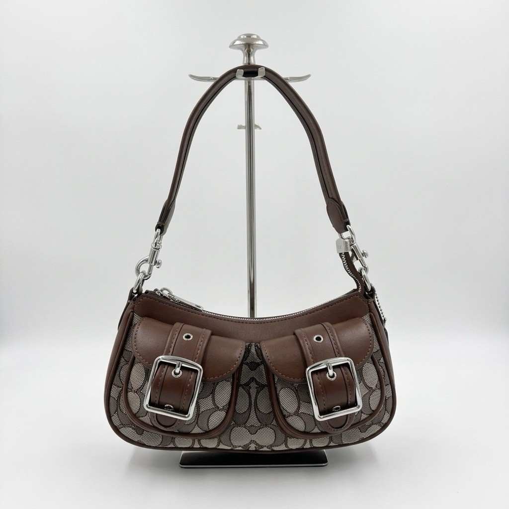 Coach Ashton Baguette Shoulder Bag CBJ00 Signature Canvas Outlet New with Box Coach Ashton Baguette Shoulder Bag CBJ00 Signature Canvas Outlet New with Box