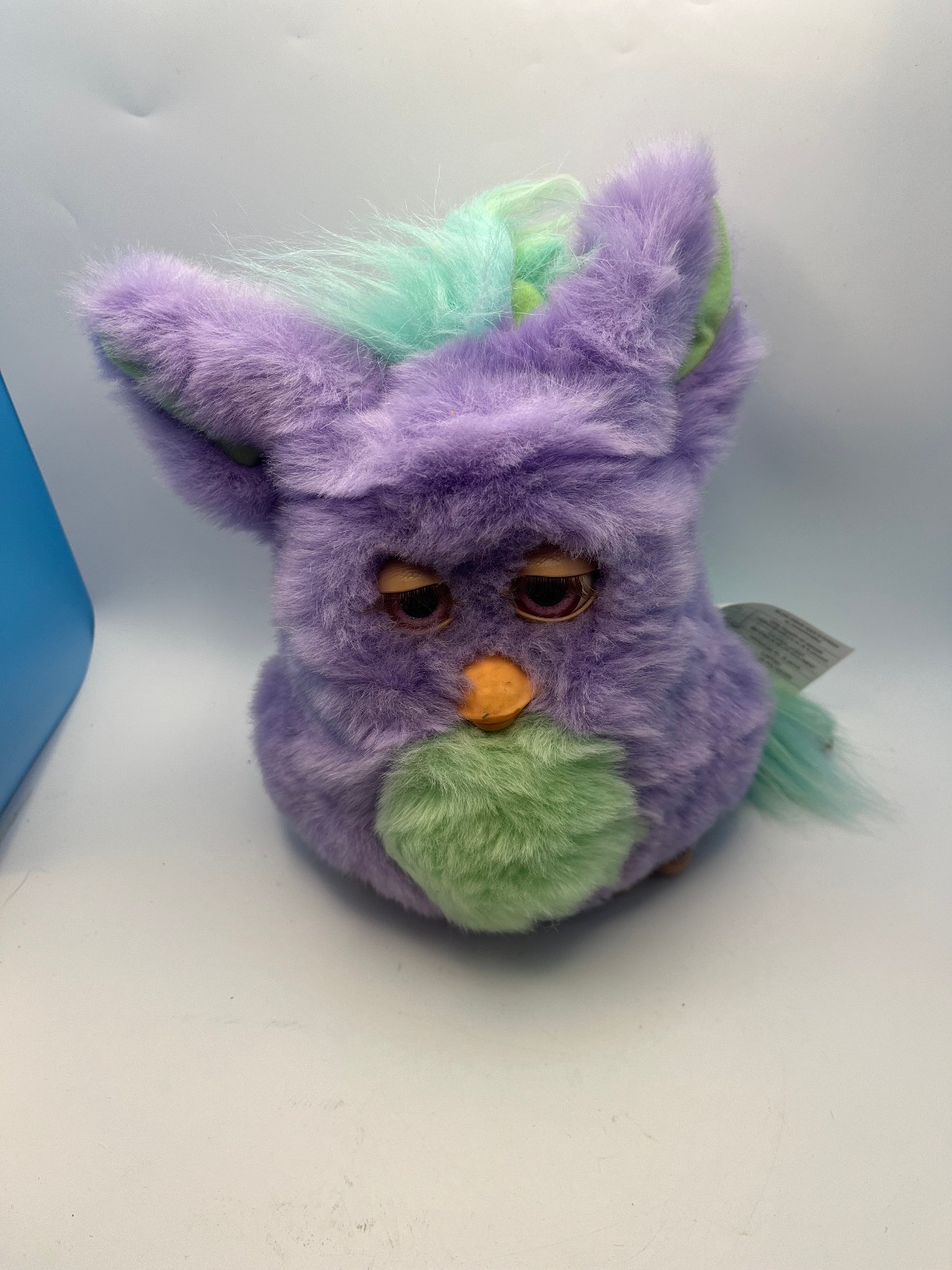 Furby Funky Furby 2006 Tiger Purple Green with Brown Eyes Works Great Furby Funky Furby 2006 Tiger Purple Green with Brown Eyes Works Great