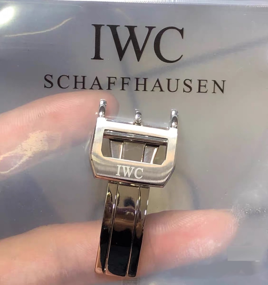 FOR IWC Strap Silver/Gold Deployant Buckle 18mm