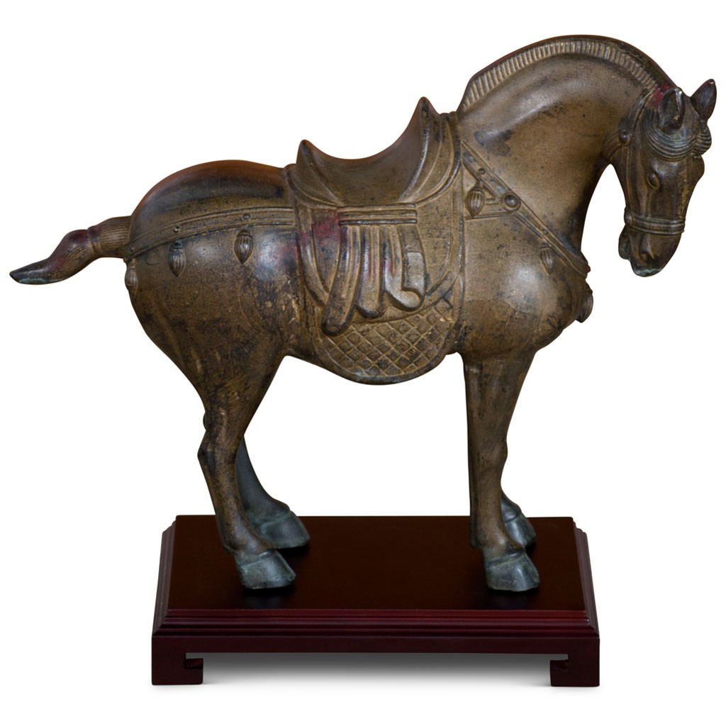 US SELLER - Bronze Chinese Tang Dynasty Horse Statue