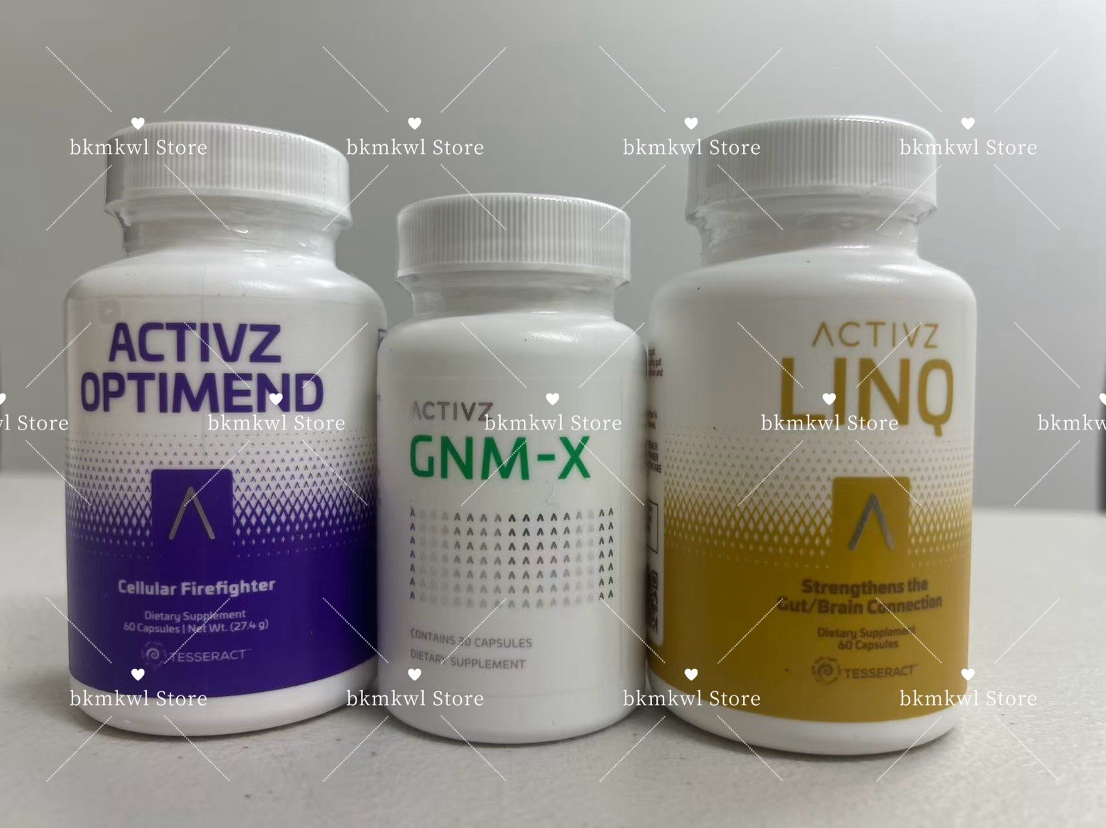 Authentic ACTIVZ TRIFECTA 3 bottle set: 1 GNMX + 1 LINQ + 1 OPTIMEND, ACTIVE