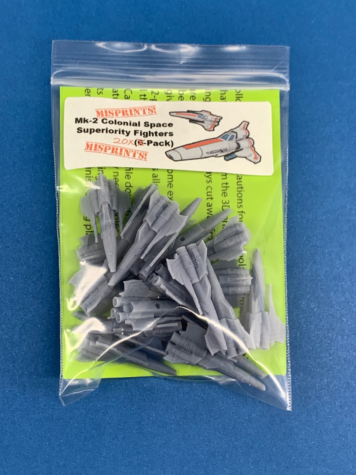 20x MISPRINTED Mark-2 Colonial Viper Wargame Miniatures