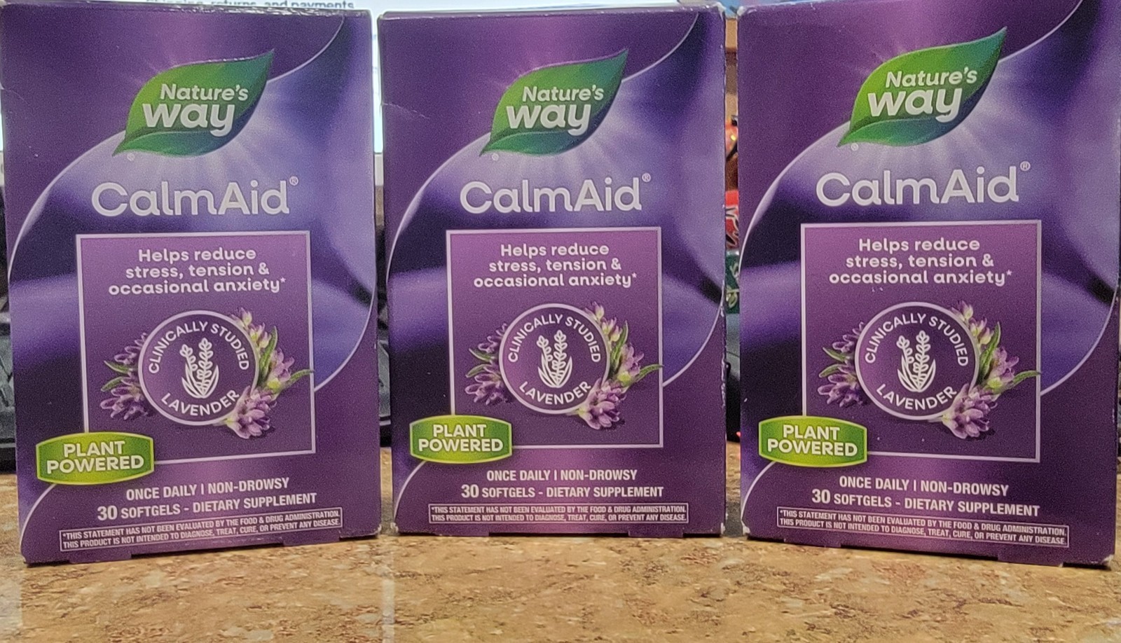 Natures Way CalmAid Supplement Softgel 90 Count Stress Anxiety Tension Natures Way CalmAid Supplement Softgel 90 Count Stress Anxiety Tension