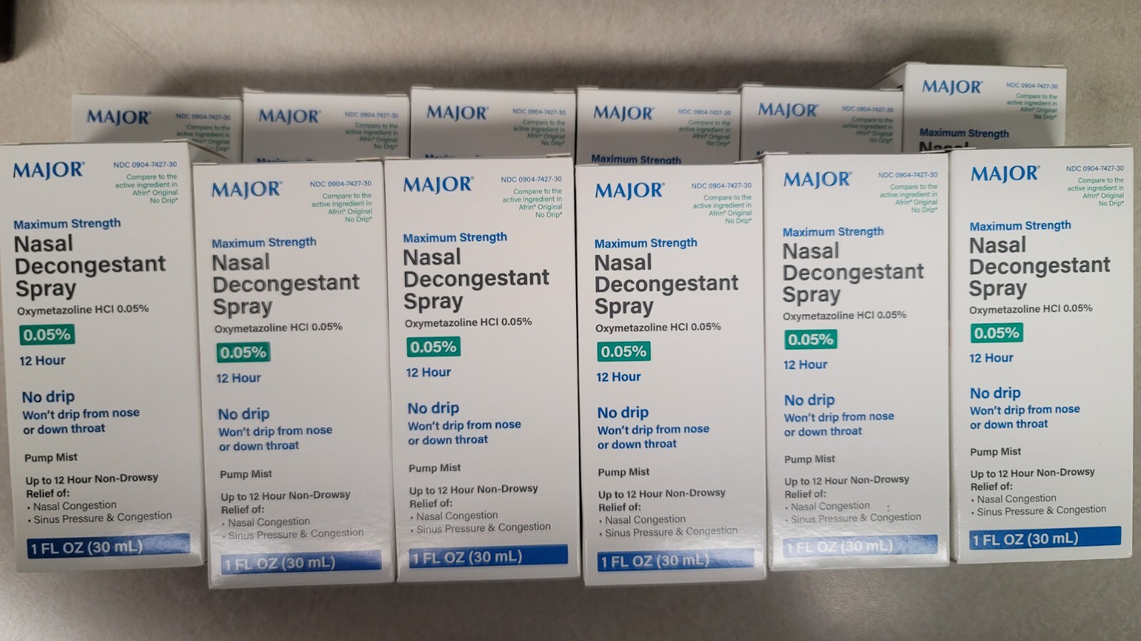 Nasal Decongestant Spray 12 HR -Oxymetazoline HCL 0.05% 30ml-Exp 07/28 (12 Pack) Nasal Decongestant Spray 12 HR -Oxymetazoline HCL 0.05% 30ml-Exp 07/28 (12 Pack)
