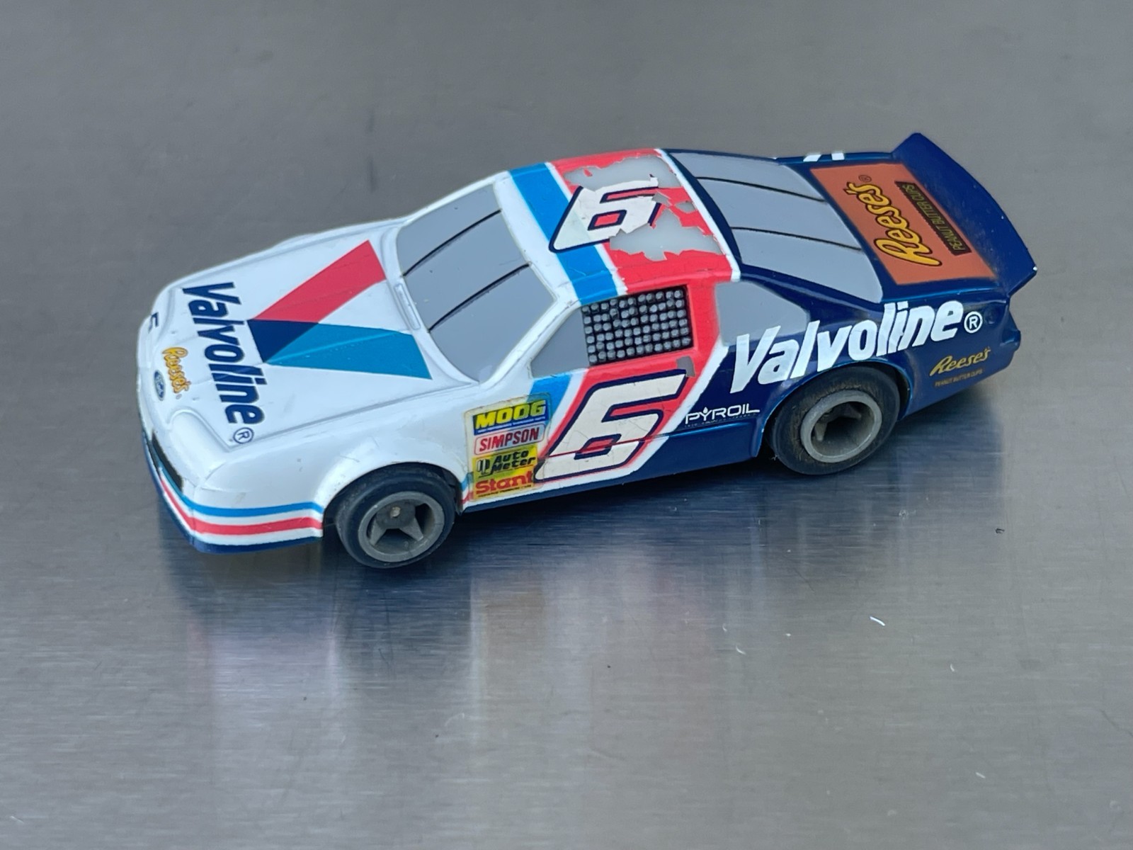 Vintage Life Like HO Slot Car Valvoline Reese Ford Stock Car Nascar 6