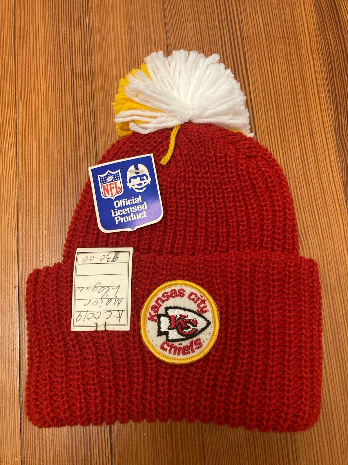 Vintage 1970s Era Logo Kansas City Chiefs Knit Beanie Hat NFL KC Winter Football Vintage 1970s Era Logo Kansas City Chiefs Knit Beanie Hat NFL KC Winter Football