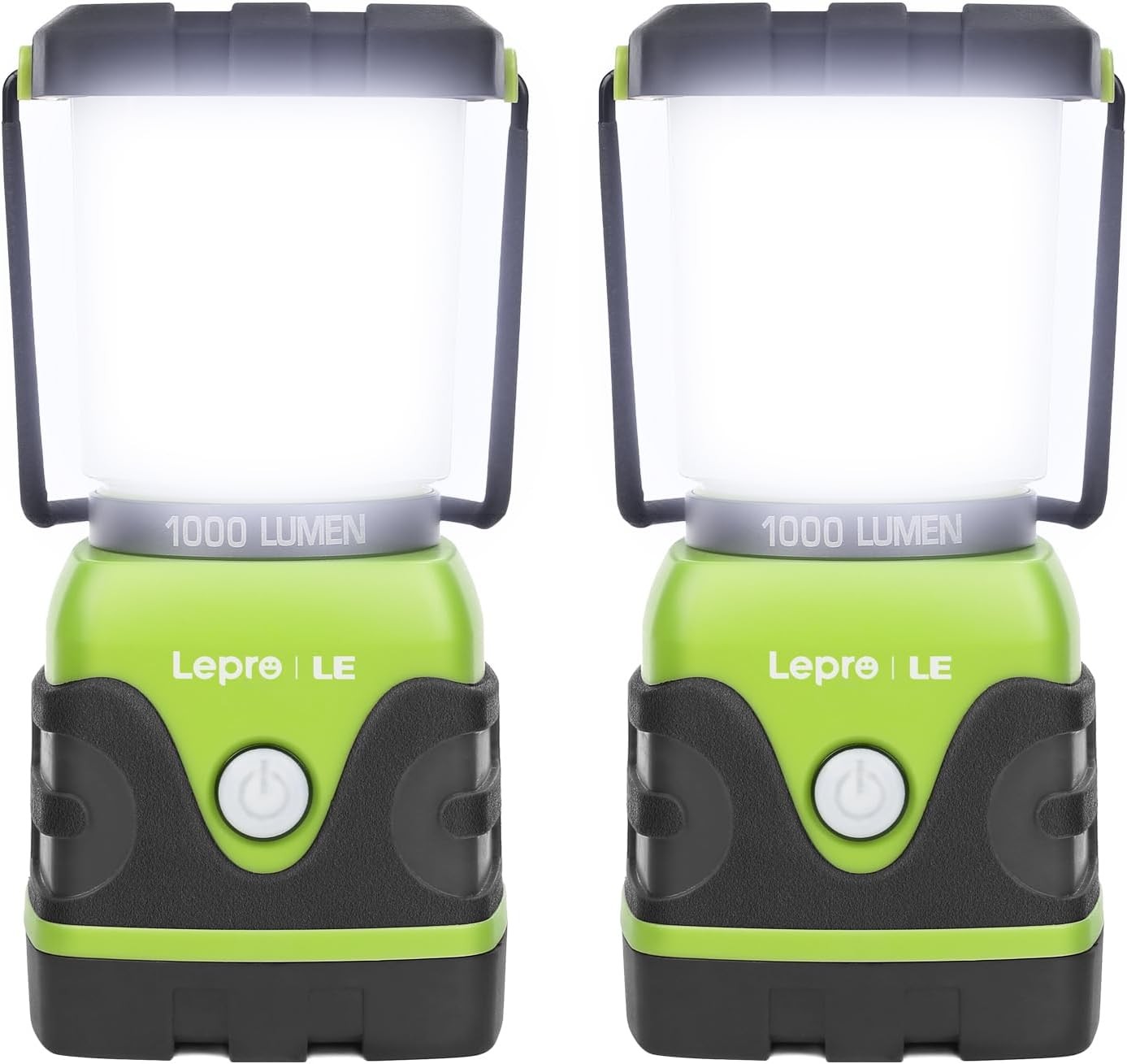 LE 1000LM Battery Powered LED Camping Lantern, Waterproof Green-1000lm-2Pack LE 1000LM Battery Powered LED Camping Lantern, Waterproof Green-1000lm-2Pack