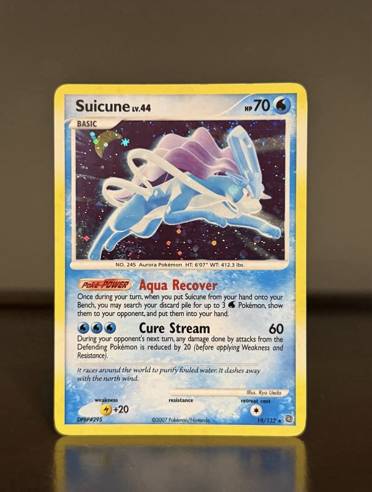 Pokemon - Suicune 19/132 - Holo NM *Swirl