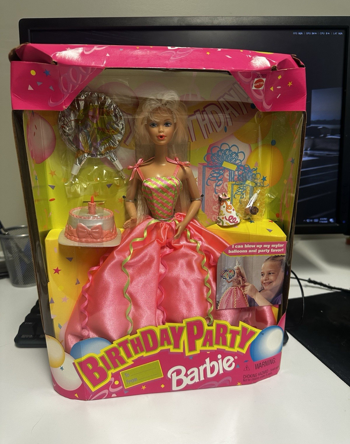 Mattel Birthday Party Barbie Gift Set w/ Cake & Balloons #22905 Sealed Mattel Birthday Party Barbie Gift Set w/ Cake & Balloons #22905 Sealed