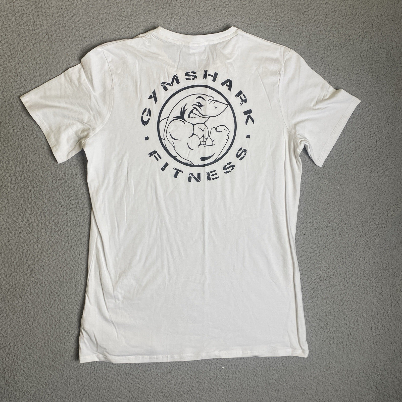 Gymshark Legacy T Shirt Men Large White Graphic Tee Short Sleeve Gym Workout NWT