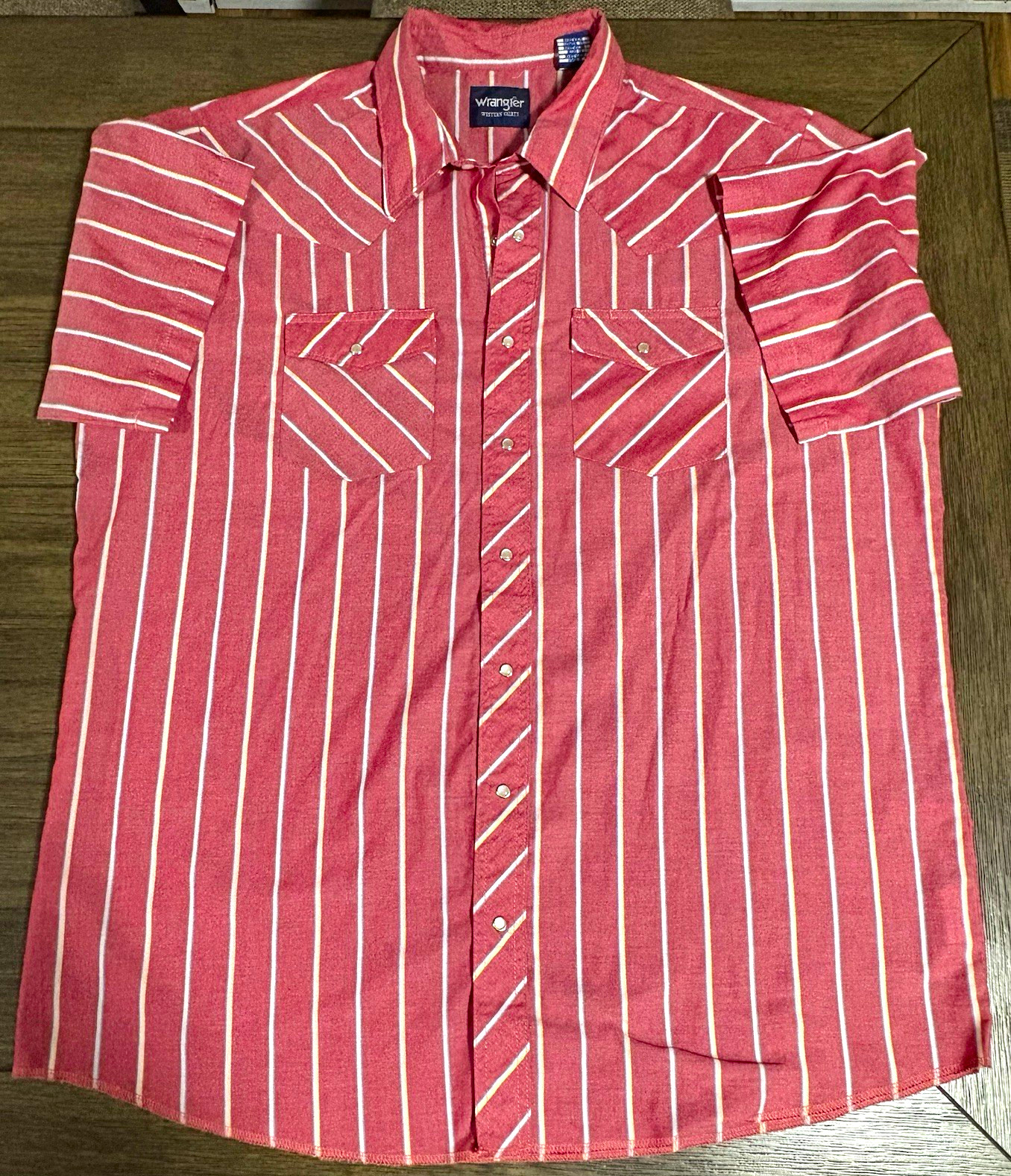 Wrangler Western Retro Snap Button-Up Shirt Men’s 2XLT Big & Tall Pearl Snaps Wrangler Western Retro Snap Button-Up Shirt Men’s 2XLT Big & Tall Pearl Snaps