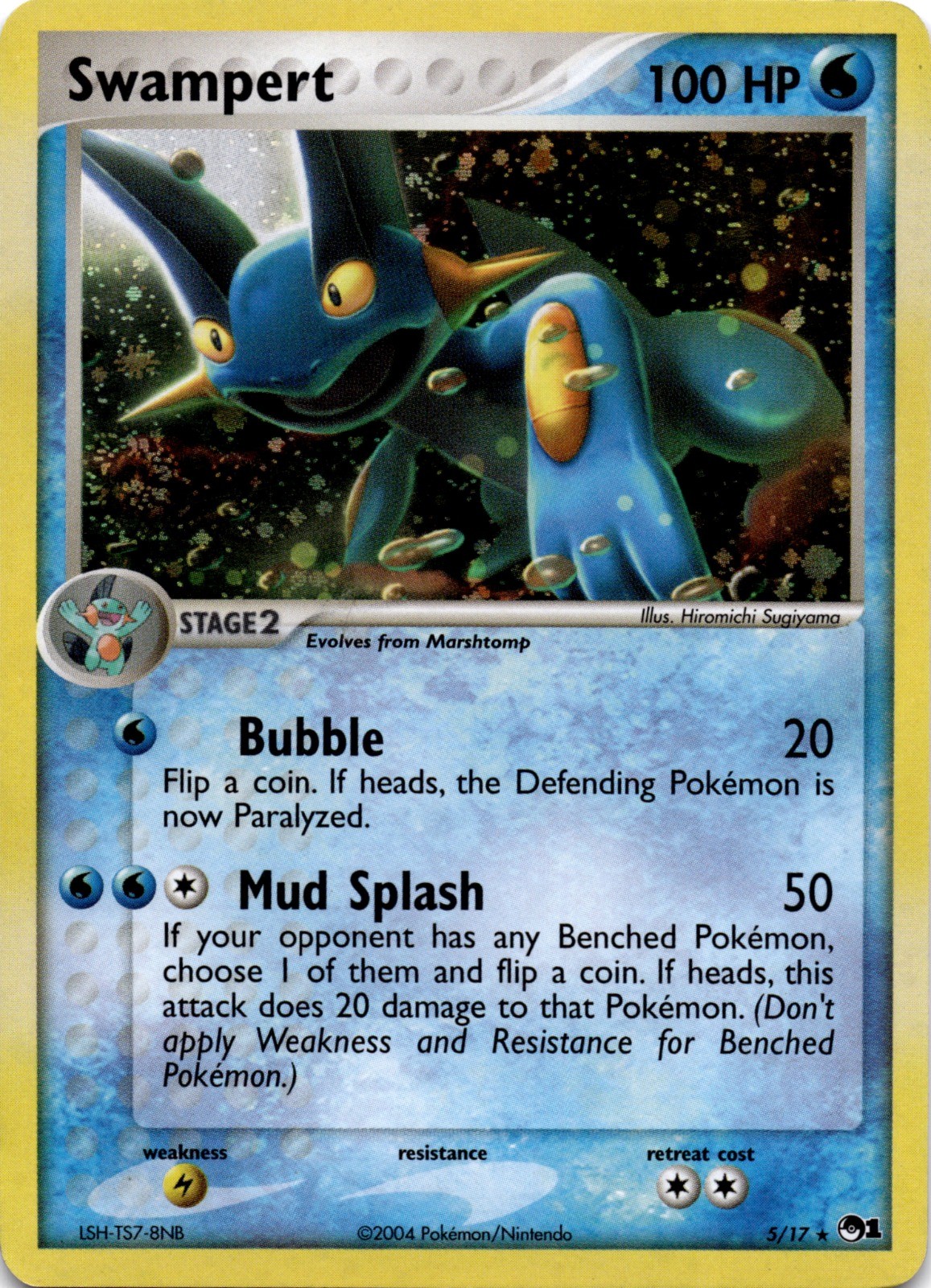 Swampert Holo Rare POP Series 1 005/017 LP Swampert Holo Rare POP Series 1 005/017 LP