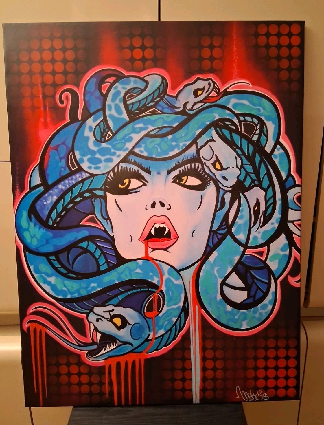 Medusa Painting - Giant size 30 x 40 Inches - Hand Painted Original Canvas Medusa Painting - Giant size 30 x 40 Inches - Hand Painted Original Canvas