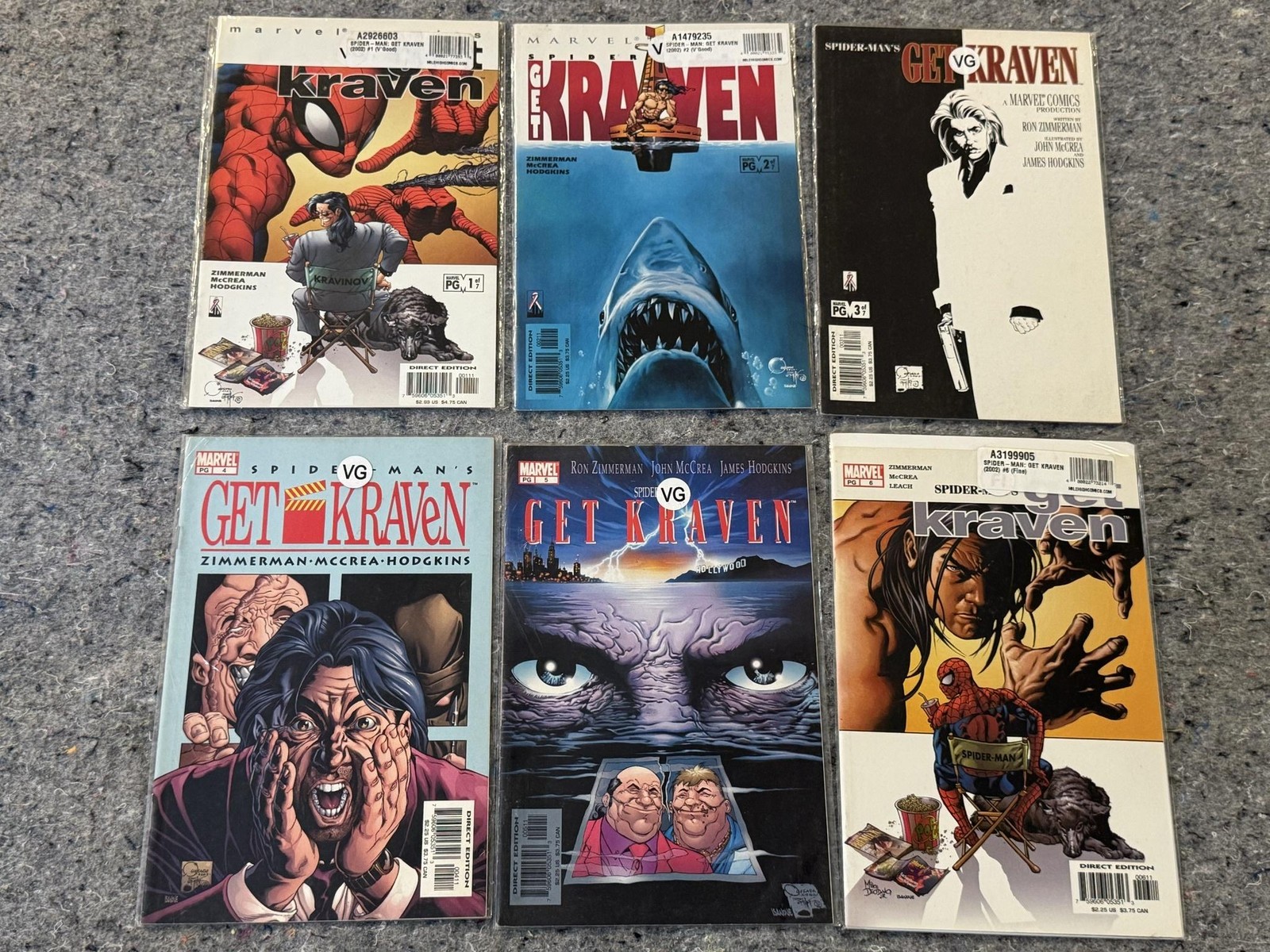 Spider-Man Get Kraven 1-6 Marvel Color Comic Lot Complete Mini Series Set