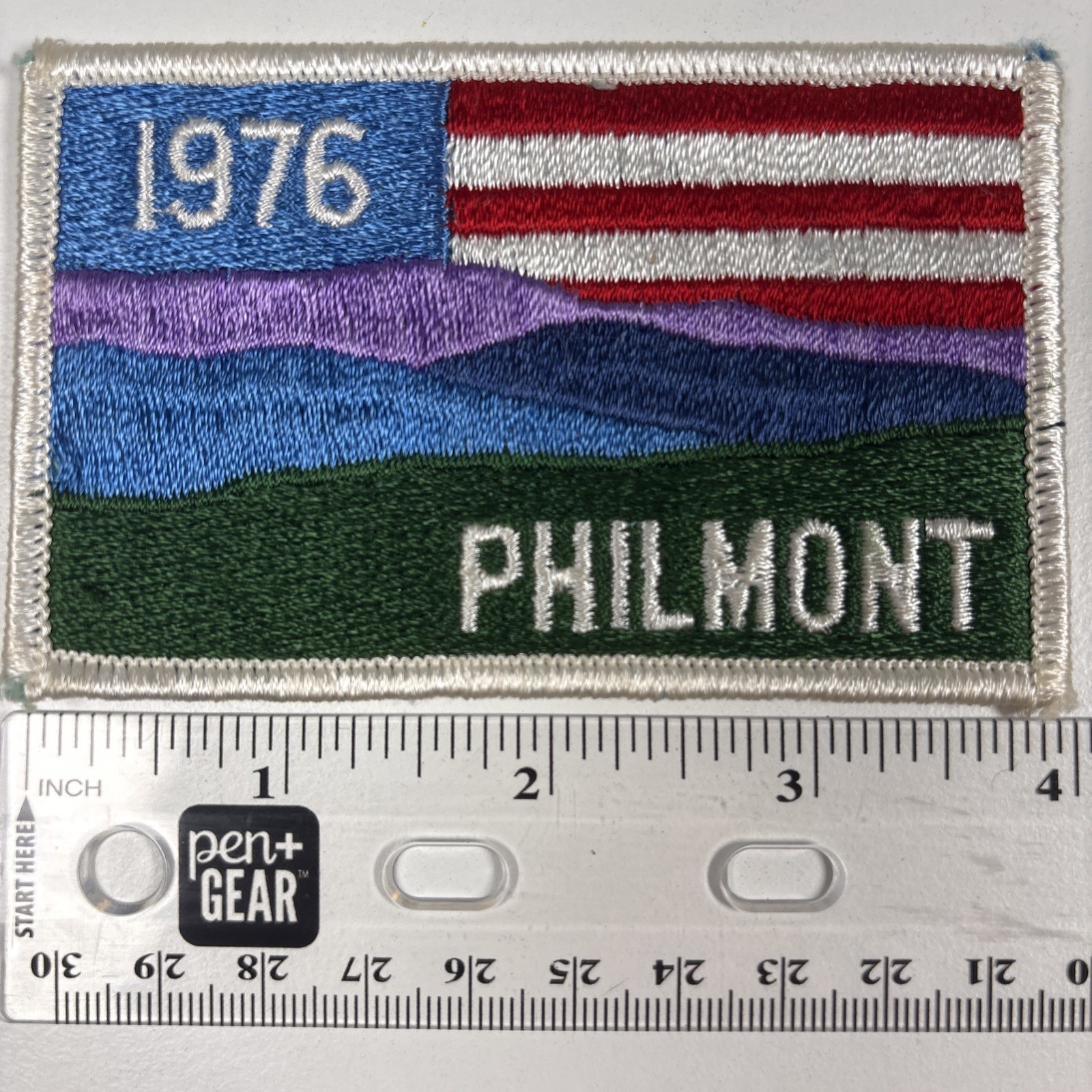 Vintage 1976 PHILMONT SCOUT RANCH Boy Scout US Bicentennial Flag BSA NM Camp Vintage 1976 PHILMONT SCOUT RANCH Boy Scout US Bicentennial Flag BSA NM Camp