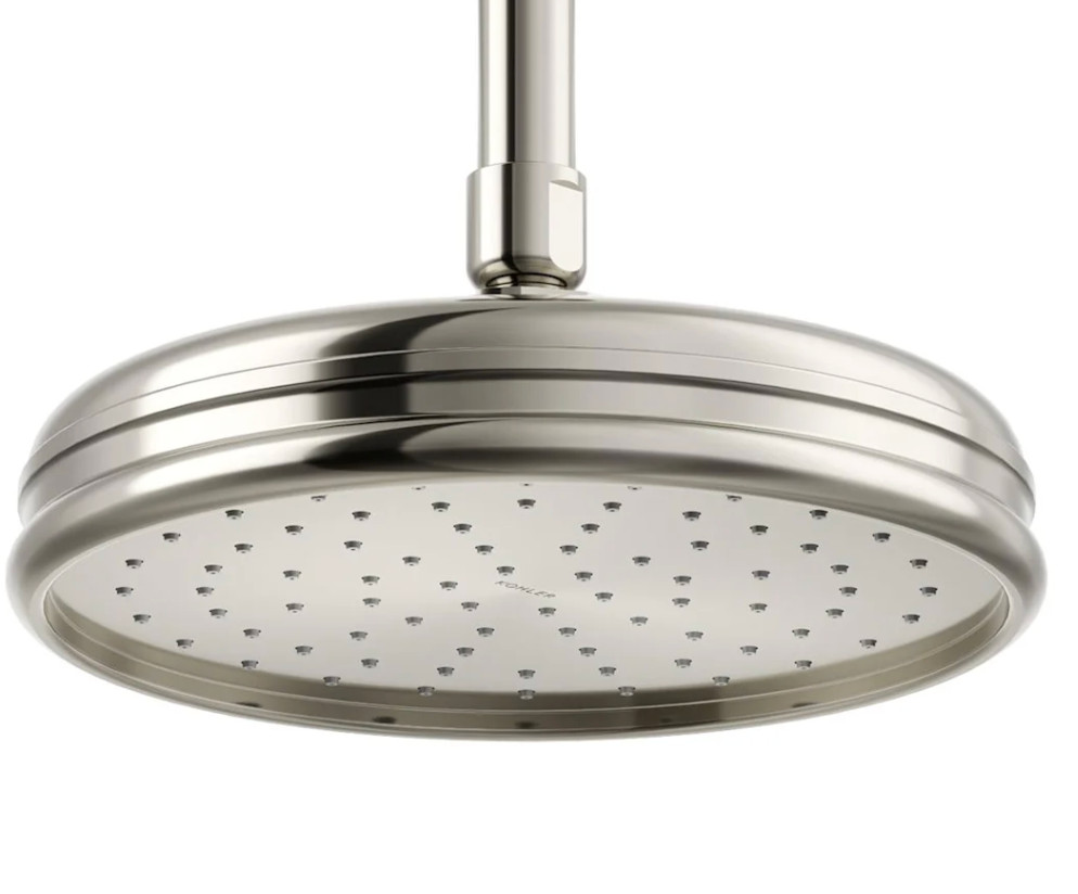 Kohler Traditional K-13692-SN Rainfall Shower Head Round Polished Nickel In Box