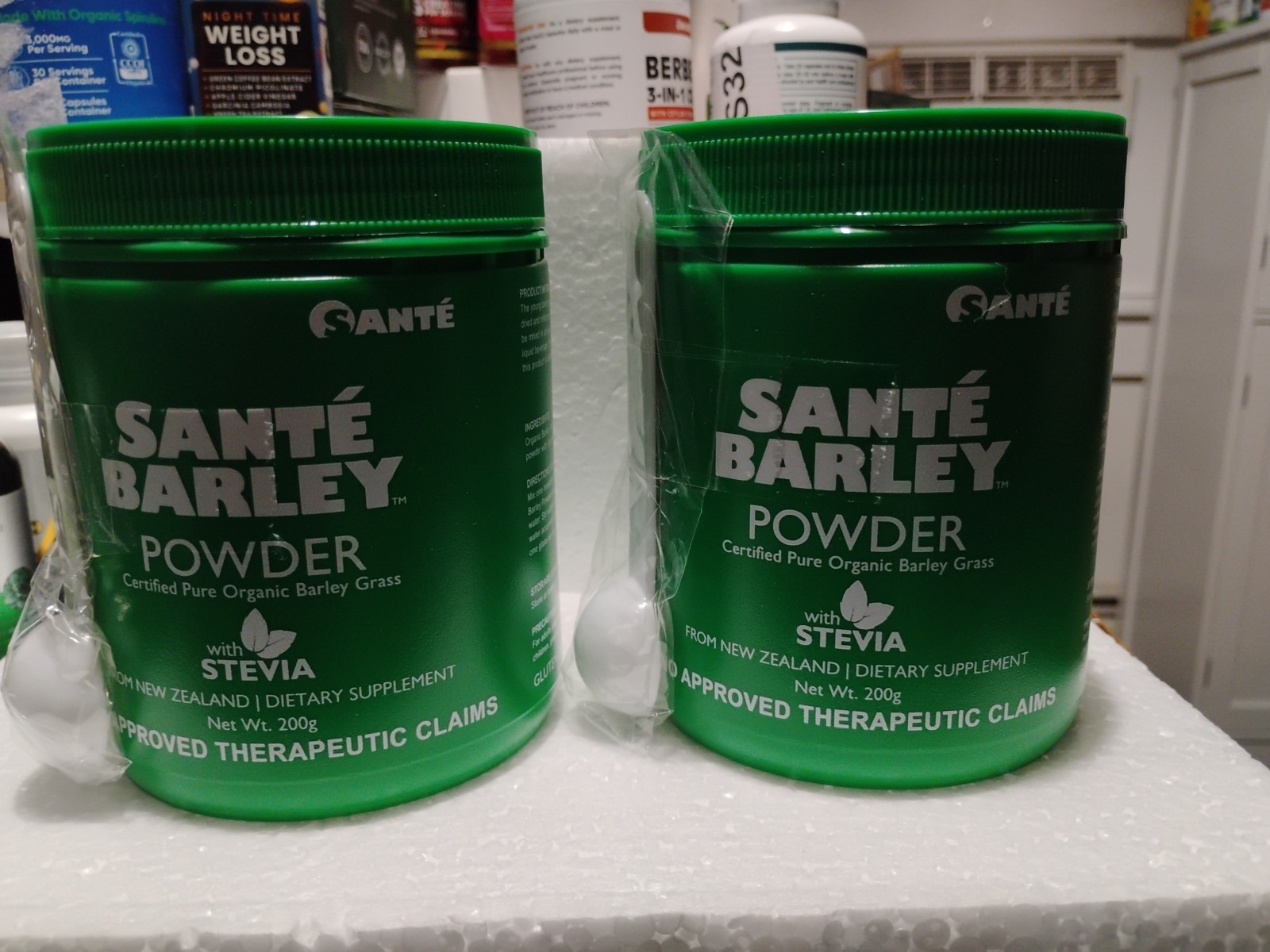 2 Santé Barley Powder Certified Organic (200g Canister) with Stevia Ex Dec. 2028