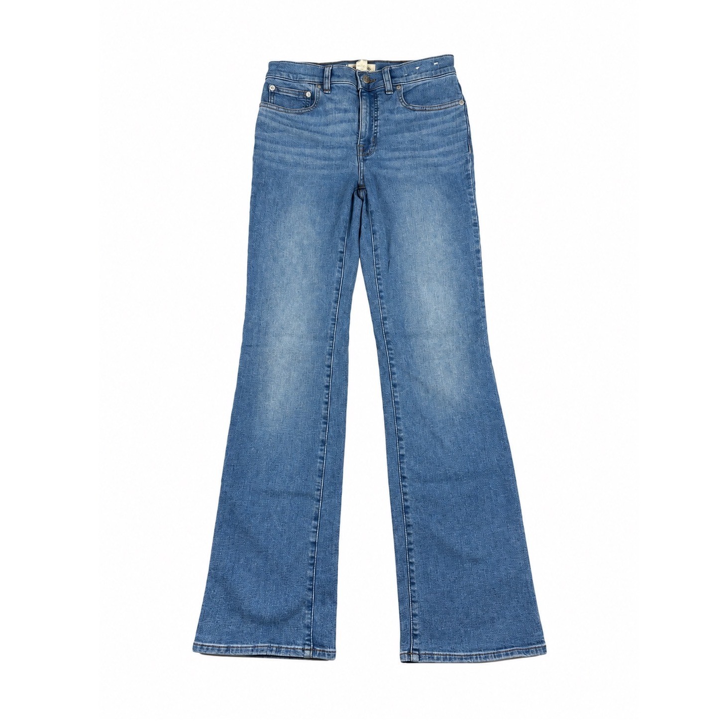 Madewell Kick Out Full-Length Flare Jeans Medium Wash Blue Size 27 High Rise