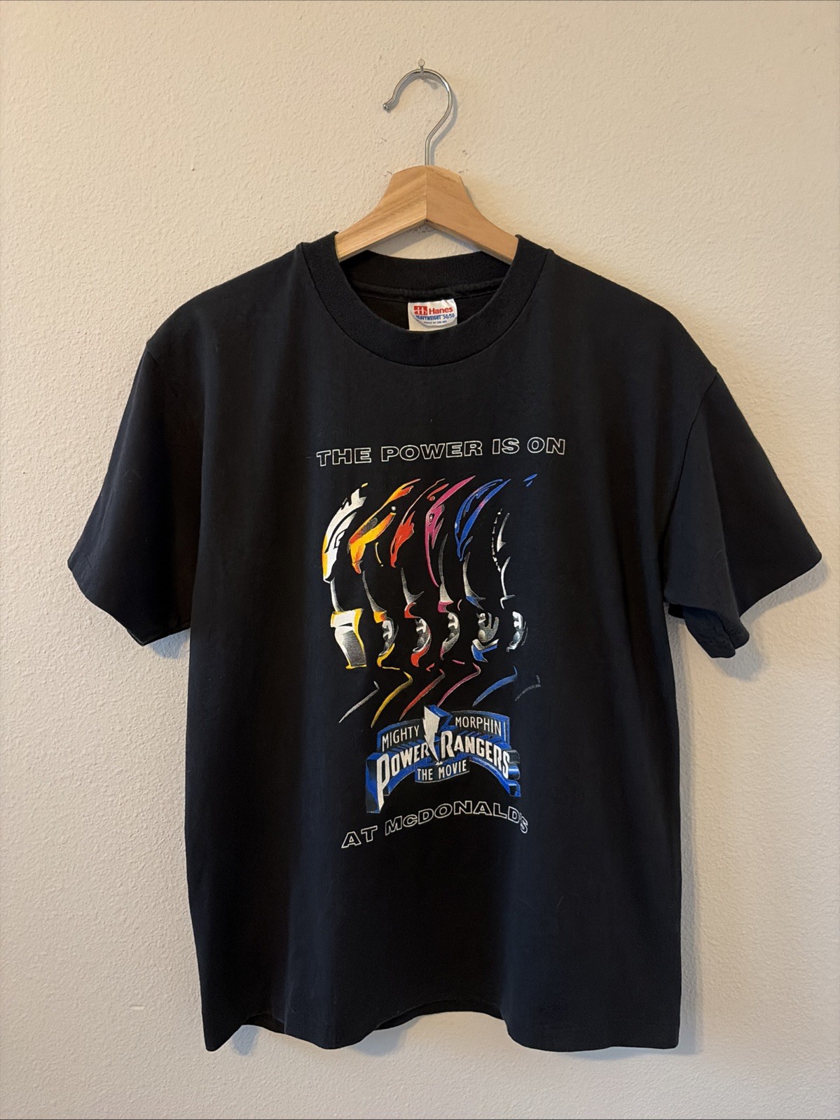 Vintage Power Rangers Shirt Movie Promo McDonald’s Size M 90s Rare Vintage Power Rangers Shirt Movie Promo McDonald’s Size M 90s Rare