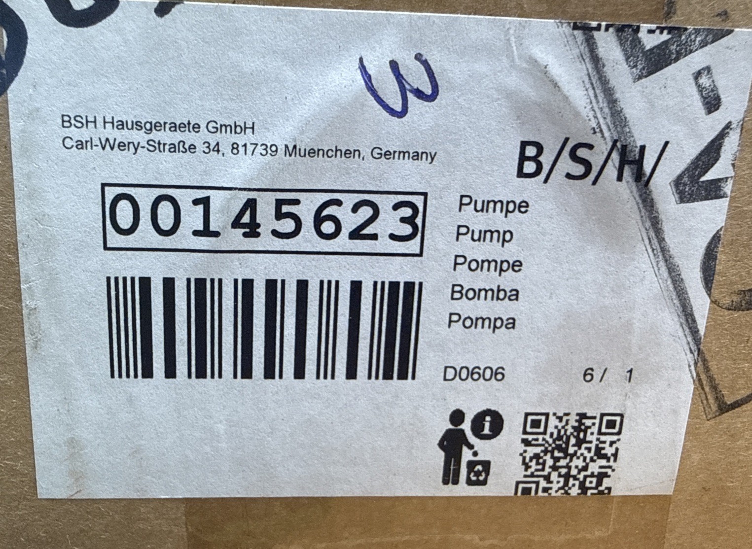 GENUINE OEM 00145623 BOSCH DRYER CONDENSATE DRAIN PUMP NEW Unopened Box GENUINE OEM 00145623 BOSCH DRYER CONDENSATE DRAIN PUMP NEW Unopened Box
