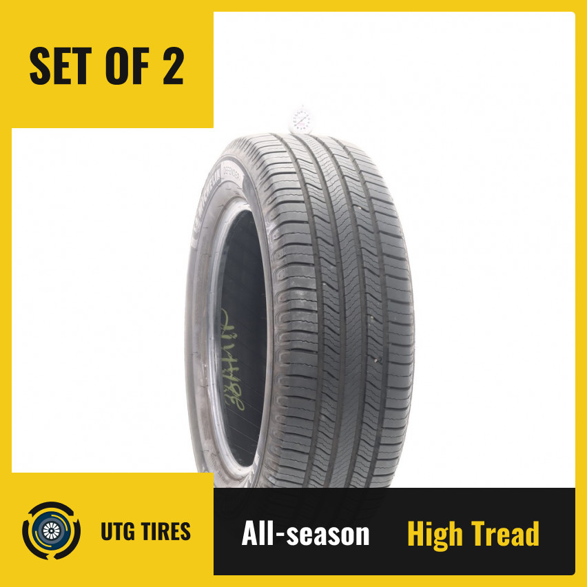 Set of (2) Used 235/60R18 Michelin Defender 2 107H - 9/32