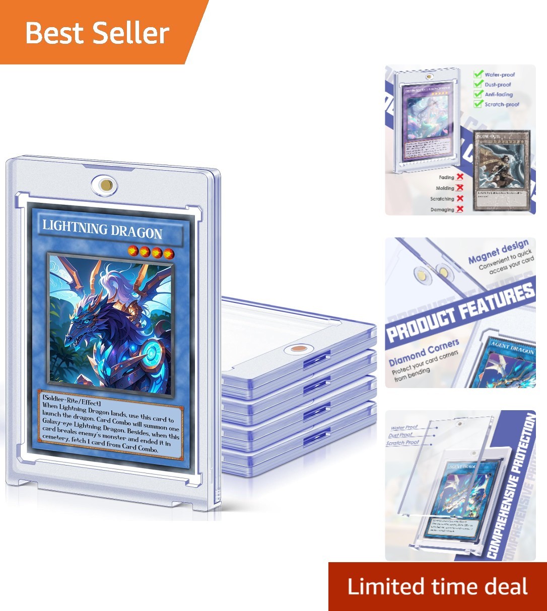 Magnetic 35 pt Card Holders -  Protection for Baseball and Sports Cards