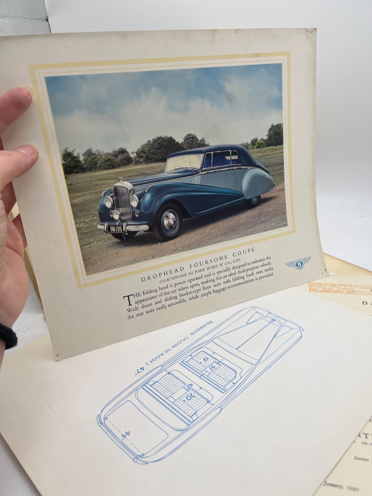 1952 Bentley Original Sales Brochure Vintage Classic Car 23 Pages Colour Photos