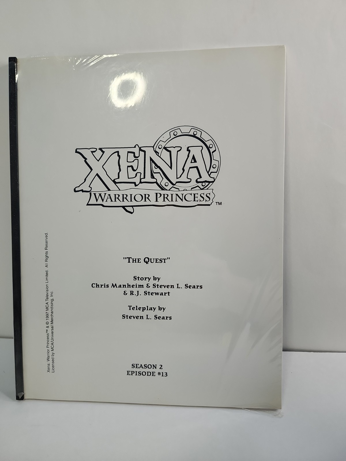 XENA WARRIOR PRINCESS TV SCRIPT The Quest Season 2 Episode #13 Sealed XENA WARRIOR PRINCESS TV SCRIPT The Quest Season 2 Episode #13 Sealed