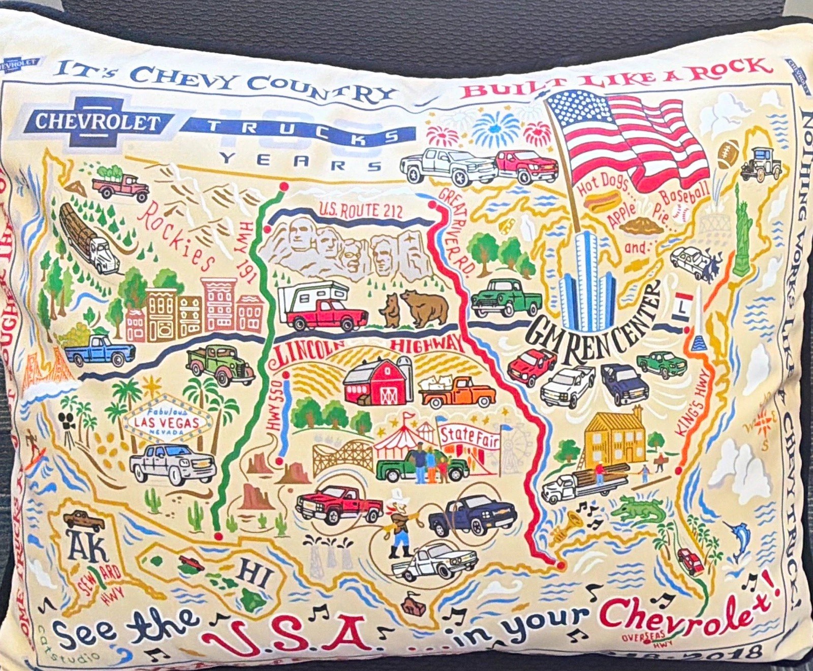 Rare catstudio Chevrolet Trucks 100th Ann. Decorative Pillow Limited Release Rare catstudio Chevrolet Trucks 100th Ann. Decorative Pillow Limited Release