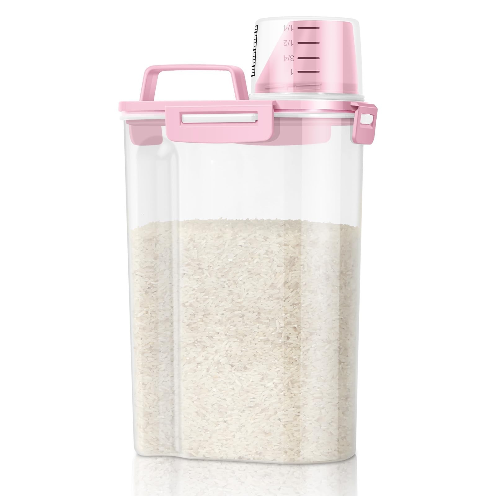 TBMax Rice Storage Container 5 6.2 inches (L) x 12.3 (H), 3Qt/Pink TBMax Rice Storage Container 5 6.2 inches (L) x 12.3 (H), 3Qt/Pink