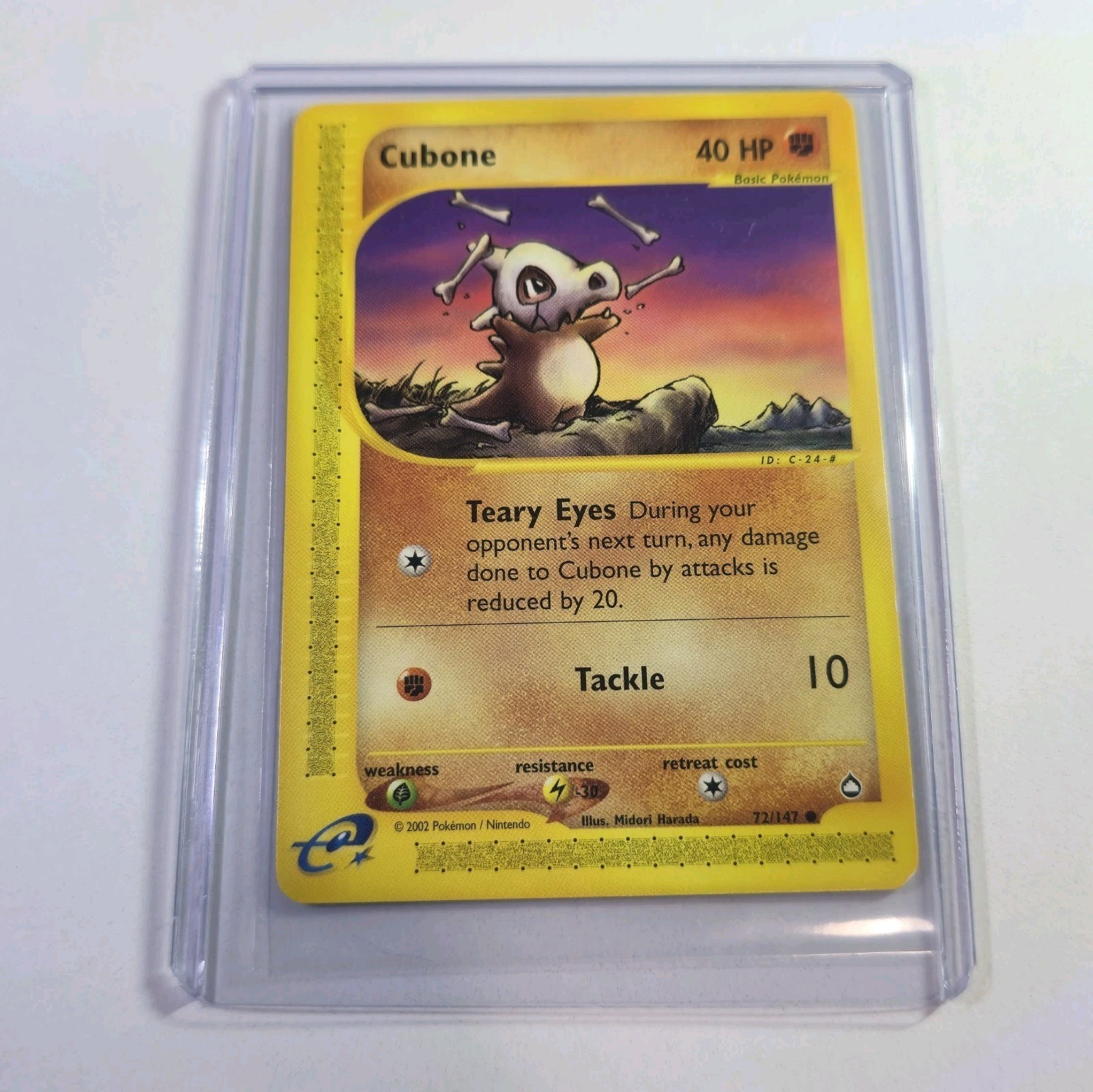 Pokémon Cubone 072/147 Aquapolis Regular 2002 40 HP English TCG Card Pokémon Cubone 072/147 Aquapolis Regular 2002 40 HP English TCG Card