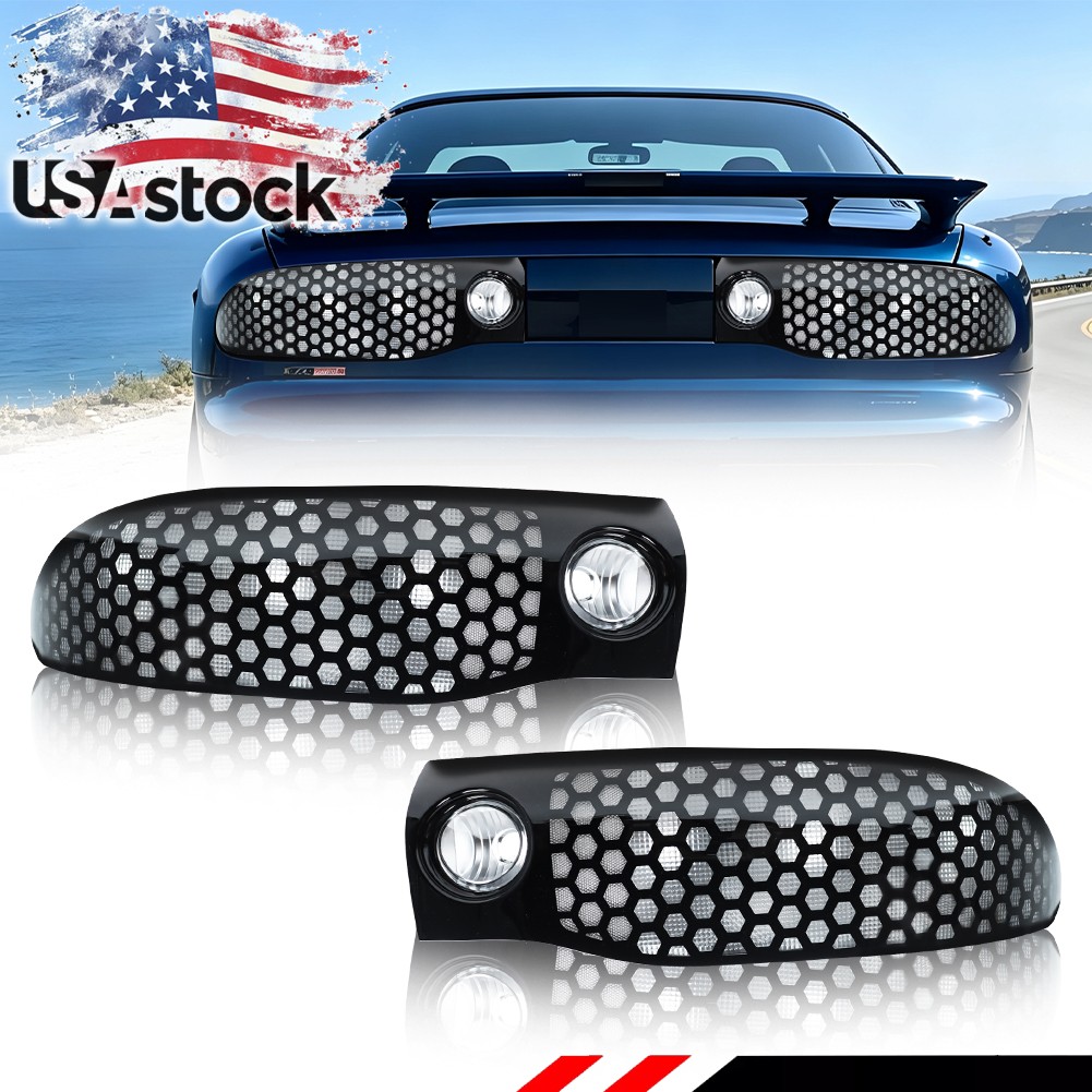 2PCS Clear Lens Tail Brake Light Lamps For 1998-2002 Pontiac Firebird Trans AM