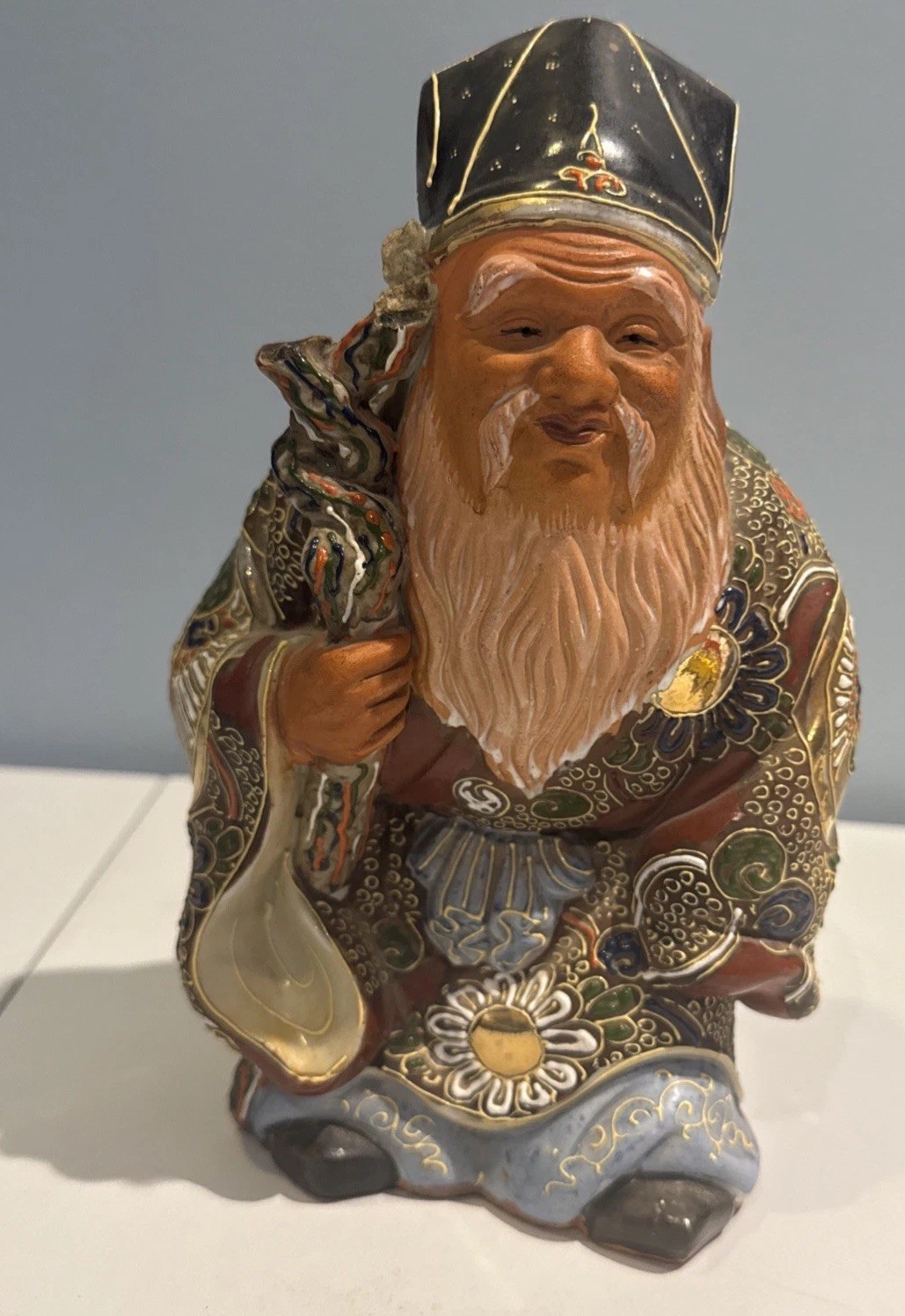 Vintage Japanese Juro Jin Statue Figurine July 2002