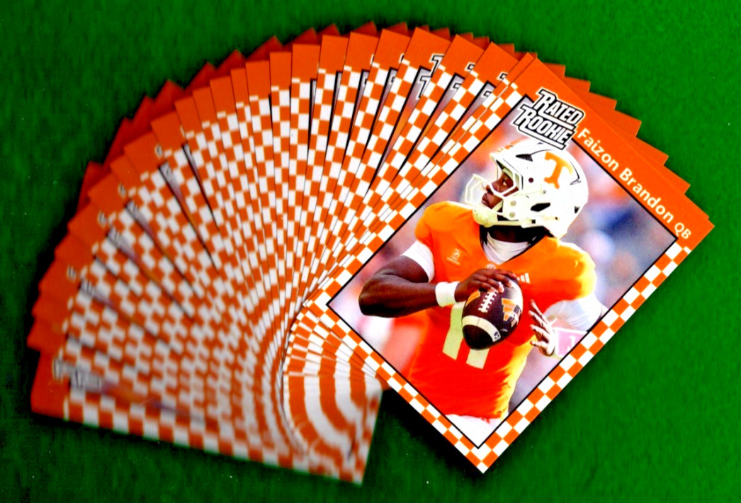 Lot of 25 Faizon Brandon 2026 Tennessee Vols Volunteers Football Cards Rocky Top Lot of 25 Faizon Brandon 2026 Tennessee Vols Volunteers Football Cards Rocky Top