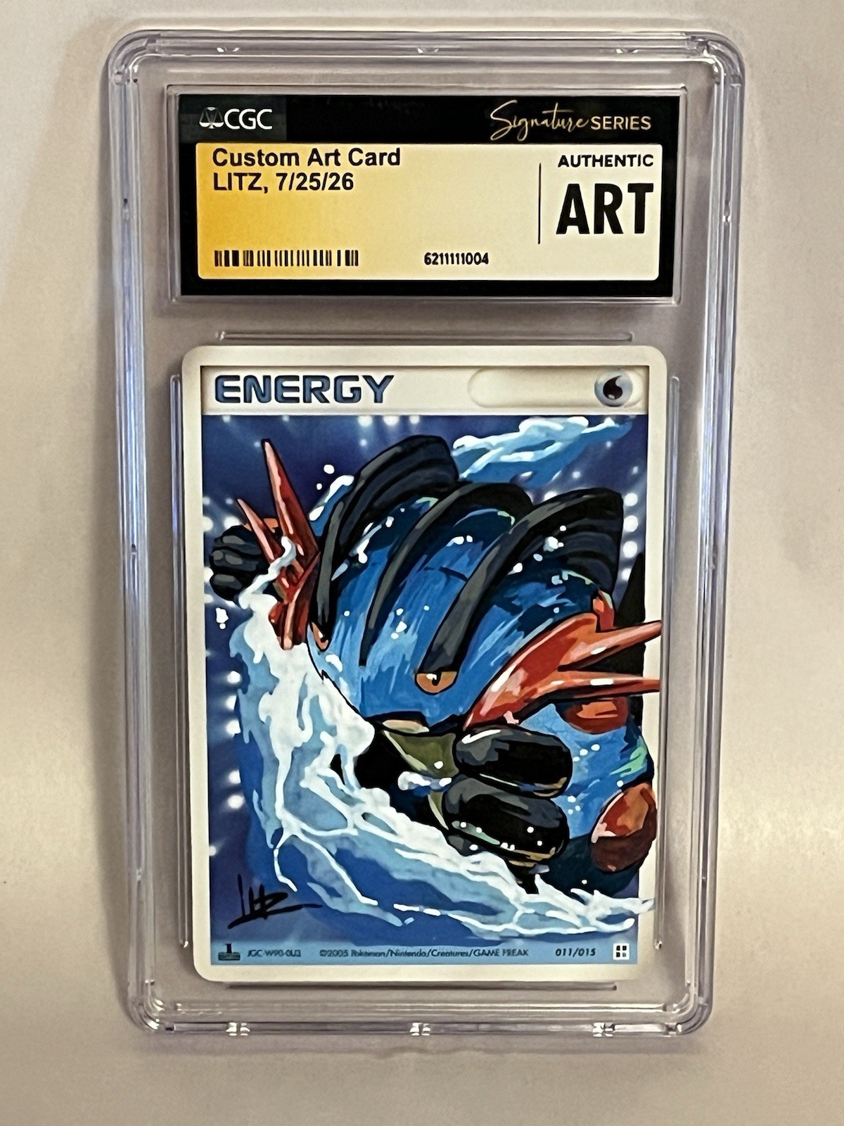 Litz Signed Sketched Pokemon Custom Art Card CGC Authentic Art AUTO 10 Litz Signed Sketched Pokemon Custom Art Card CGC Authentic Art AUTO 10