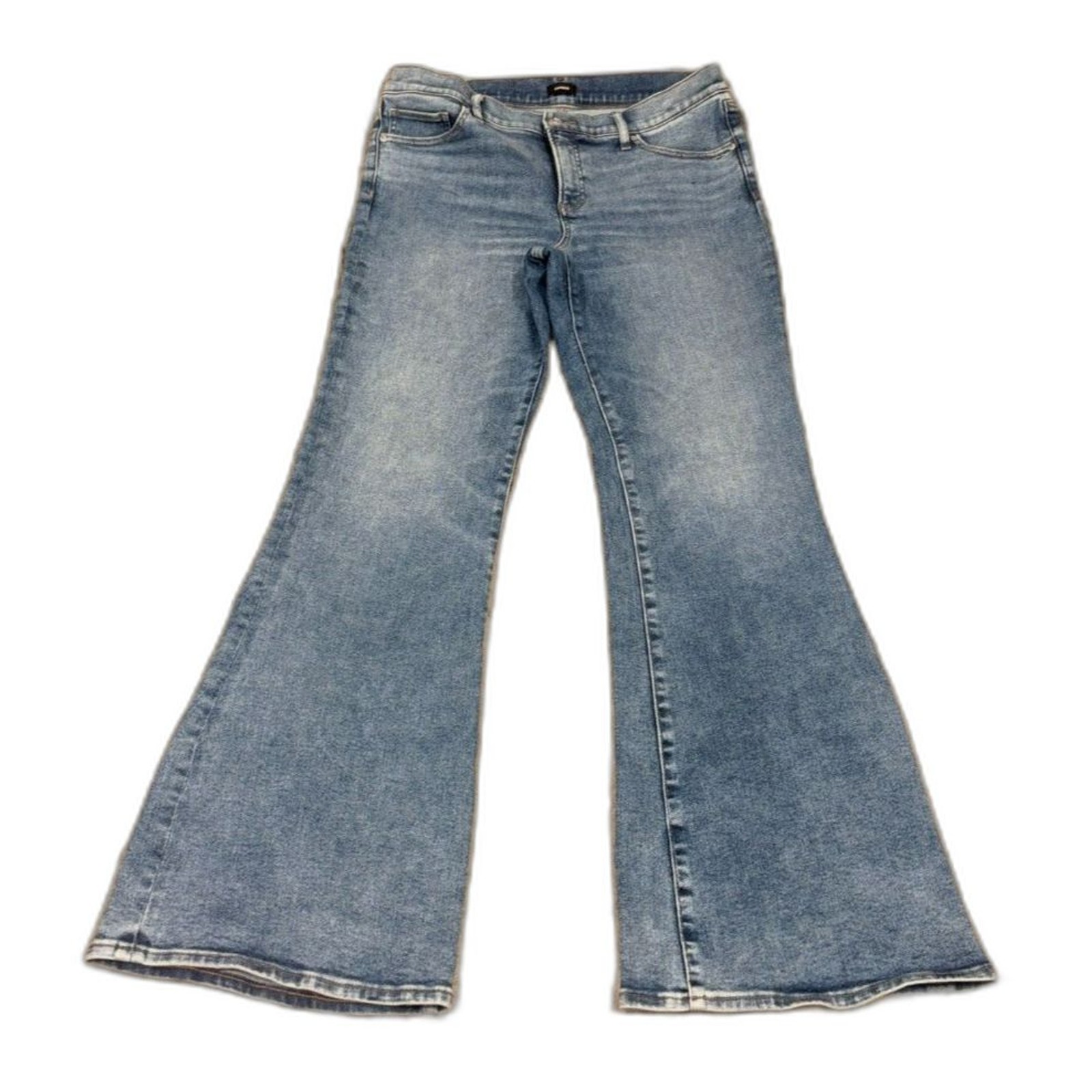 Express ’70s Flare Mid Rise Light Wash Jeans Size 12R Express ’70s Flare Mid Rise Light Wash Jeans Size 12R